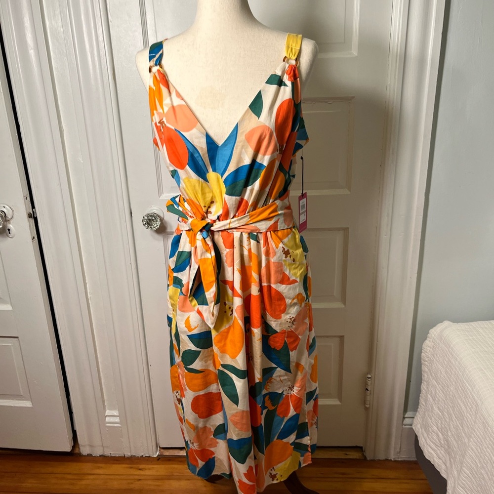 Vince Camuto bright print  sz12 Wrap Sundress